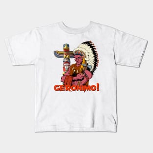 SERIOUS INDIAN CHIEF Kids T-Shirt